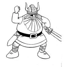 Dessin à colorier: Viking (Personnages fantastiques et d'aventure) #149344 - Coloriages à Imprimer Gratuits