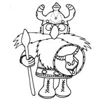 Dessin à colorier: Viking (Personnages fantastiques et d'aventure) #149345 - Coloriages à Imprimer Gratuits