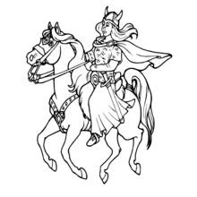 Dessin à colorier: Viking (Personnages fantastiques et d'aventure) #149347 - Coloriages à Imprimer Gratuits