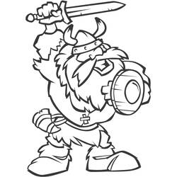 Dessin à colorier: Viking (Personnages fantastiques et d'aventure) #149355 - Coloriages à Imprimer Gratuits