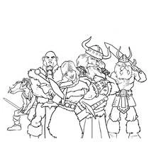 Dessin à colorier: Viking (Personnages fantastiques et d'aventure) #149370 - Coloriages à Imprimer Gratuits