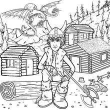 Dessin à colorier: Viking (Personnages fantastiques et d'aventure) #149379 - Coloriages à Imprimer Gratuits