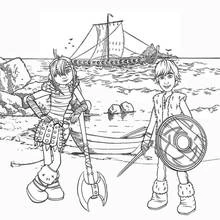 Dessin à colorier: Viking (Personnages fantastiques et d'aventure) #149385 - Coloriages à Imprimer Gratuits
