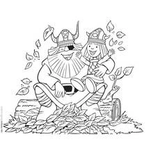 Dessin à colorier: Viking (Personnages fantastiques et d'aventure) #149390 - Coloriages à Imprimer Gratuits