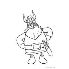 Dessin à colorier: Viking (Personnages fantastiques et d'aventure) #149422 - Coloriages à Imprimer Gratuits