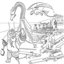 Dessin à colorier: Viking (Personnages fantastiques et d'aventure) #149433 - Coloriages à Imprimer Gratuits