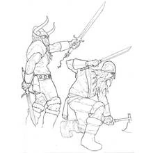 Dessin à colorier: Viking (Personnages fantastiques et d'aventure) #149443 - Coloriages à Imprimer Gratuits