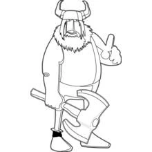 Dessin à colorier: Viking (Personnages fantastiques et d'aventure) #149510 - Coloriages à Imprimer Gratuits