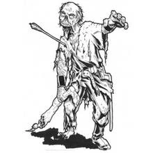 Dessin à colorier: Zombie (Personnages fantastiques et d'aventure) #85536 - Coloriages à Imprimer Gratuits