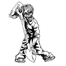 Dessin à colorier: Zombie (Personnages fantastiques et d'aventure) #85537 - Coloriages à Imprimer Gratuits