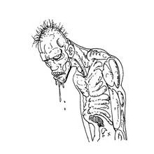 Dessin à colorier: Zombie (Personnages fantastiques et d'aventure) #85538 - Coloriages à Imprimer Gratuits