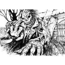 Dessin à colorier: Zombie (Personnages fantastiques et d'aventure) #85542 - Coloriages à Imprimer Gratuits