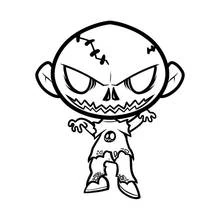 Dessin à colorier: Zombie (Personnages fantastiques et d'aventure) #85544 - Coloriages à Imprimer Gratuits