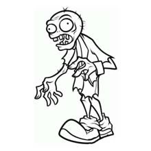 Dessin à colorier: Zombie (Personnages fantastiques et d'aventure) #85553 - Coloriages à Imprimer Gratuits