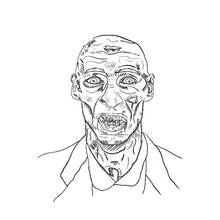Dessin à colorier: Zombie (Personnages fantastiques et d'aventure) #85557 - Coloriages à Imprimer Gratuits