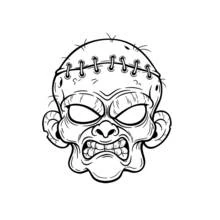 Dessin à colorier: Zombie (Personnages fantastiques et d'aventure) #85565 - Coloriages à Imprimer Gratuits