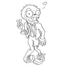 Dessin à colorier: Zombie (Personnages fantastiques et d'aventure) #85573 - Coloriages à Imprimer Gratuits