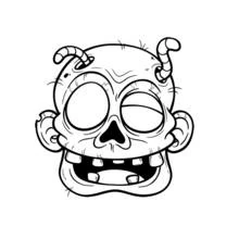 Dessin à colorier: Zombie (Personnages fantastiques et d'aventure) #85575 - Coloriages à Imprimer Gratuits