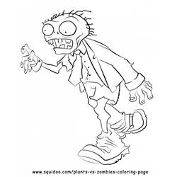 Dessin à colorier: Zombie (Personnages fantastiques et d'aventure) #85620 - Coloriages à Imprimer Gratuits