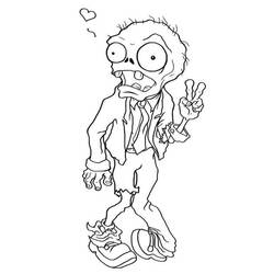 Dessin à colorier: Zombie (Personnages fantastiques et d'aventure) #85625 - Coloriages à Imprimer Gratuits