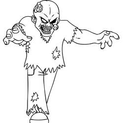 Dessin à colorier: Zombie (Personnages fantastiques et d'aventure) #85709 - Coloriages à Imprimer Gratuits