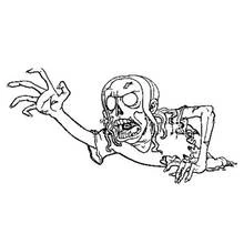 Dessin à colorier: Zombie (Personnages fantastiques et d'aventure) #85721 - Coloriages à Imprimer Gratuits