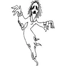 Dessin à colorier: Zombie (Personnages fantastiques et d'aventure) #85740 - Coloriages à Imprimer Gratuits