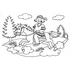 Coloriage Amérindien (Personnages) #181228 à imprimer et colorier