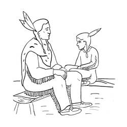 Coloriage Amérindien (Personnages) #181233 à imprimer et colorier