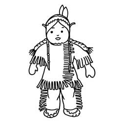 Dessin à colorier: Amérindien (Personnages) #181234 - Coloriages à Imprimer Gratuits