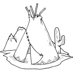 Coloriage Amérindien (Personnages) #181238 à imprimer et colorier