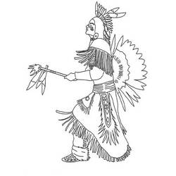 Coloriage Amérindien (Personnages) #181241 à imprimer et colorier