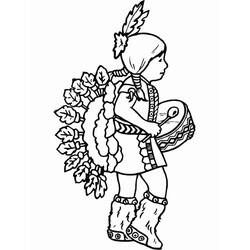 Coloriage Amérindien (Personnages) #181242 à imprimer et colorier