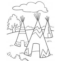 Coloriage Amérindien (Personnages) #181243 à imprimer et colorier