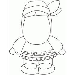 Coloriage Amérindien (Personnages) #181245 à imprimer et colorier