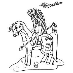 Coloriage Amérindien (Personnages) #181246 à imprimer et colorier