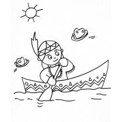 Coloriage Amérindien (Personnages) #181248 à imprimer et colorier