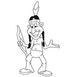 Coloriage Amérindien (Personnages) #181249 à imprimer et colorier