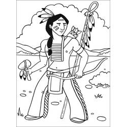 Coloriage Amérindien (Personnages) #181256 à imprimer et colorier