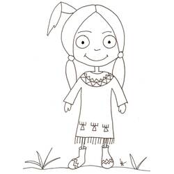 Coloriage Amérindien (Personnages) #181257 à imprimer et colorier