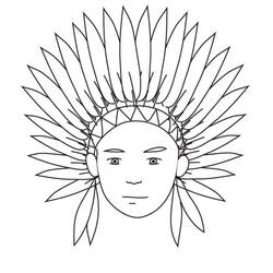 Coloriage Amérindien (Personnages) #181258 à imprimer et colorier