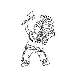 Coloriage Amérindien (Personnages) #181263 à imprimer et colorier