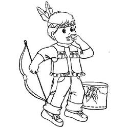 Coloriage Amérindien (Personnages) #181265 à imprimer et colorier