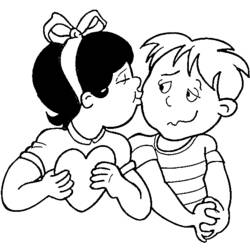 Dessin à colorier: Amoureux (Personnages) #88872 - Coloriages à Imprimer Gratuits