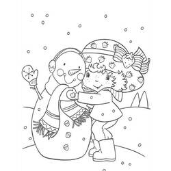 Dessin à colorier: Bonhomme de Neige (Personnages) #89253 - Coloriages à Imprimer Gratuits