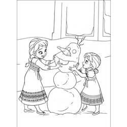 Dessin à colorier: Bonhomme de Neige (Personnages) #89312 - Coloriages à Imprimer Gratuits