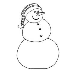 Dessin à colorier: Bonhomme de Neige (Personnages) #89360 - Coloriages à Imprimer Gratuits