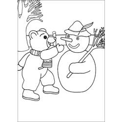 Dessin à colorier: Bonhomme de Neige (Personnages) #89406 - Coloriages à Imprimer Gratuits