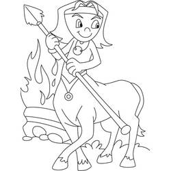 Dessin à colorier: Centaure (Personnages) #209615 - Coloriages à Imprimer Gratuits