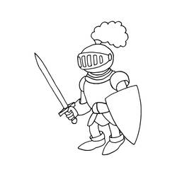 Coloriage Chevalier (Personnages) #183364 à imprimer et colorier